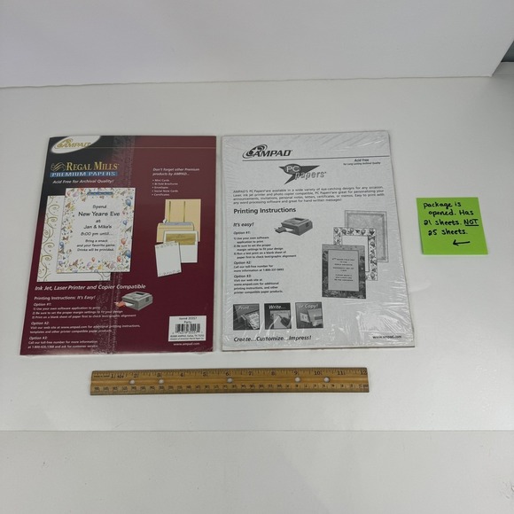 2 Pks Vtg Ampad Party Celebration Special Printer Paper Streamers Hats Open READ - Picture 7 of 7